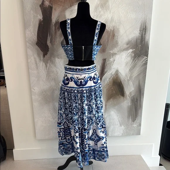 Dolce & Gabbana Blue and White Skirt Set - Picture 6 of 8
